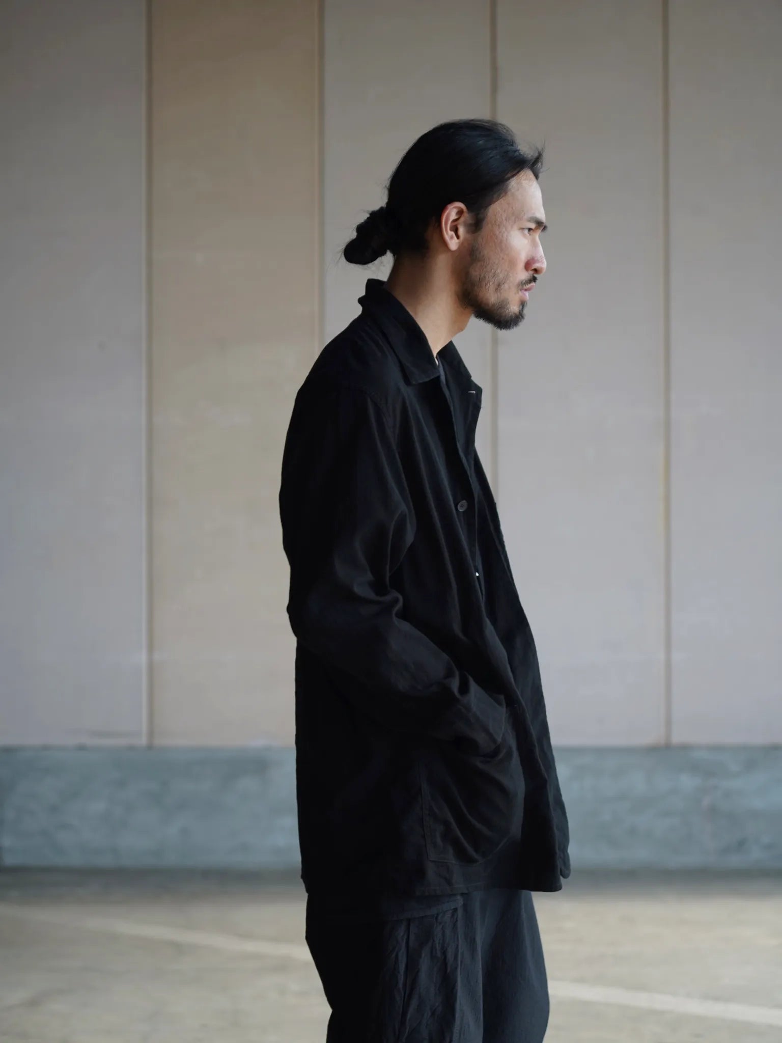 COMOLI Oxford 1938 Jacket BLACK | CASANOVA&CO Online Store